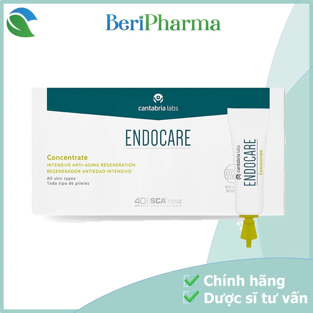 Serum Phục Hồi Da Hư Tổn, Ngăn Ngừa Lão Hóa, Làm Đều Màu Da Endocare Concentrate 7 Ống X 1ml