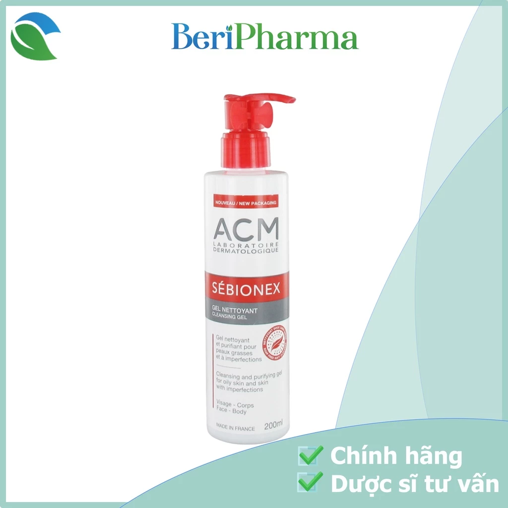 ACM Sữa Rửa Mặt Làm Sạch Sâu Cho Da Dầu Mụn Sebionex Cleansing Gel 200ml
