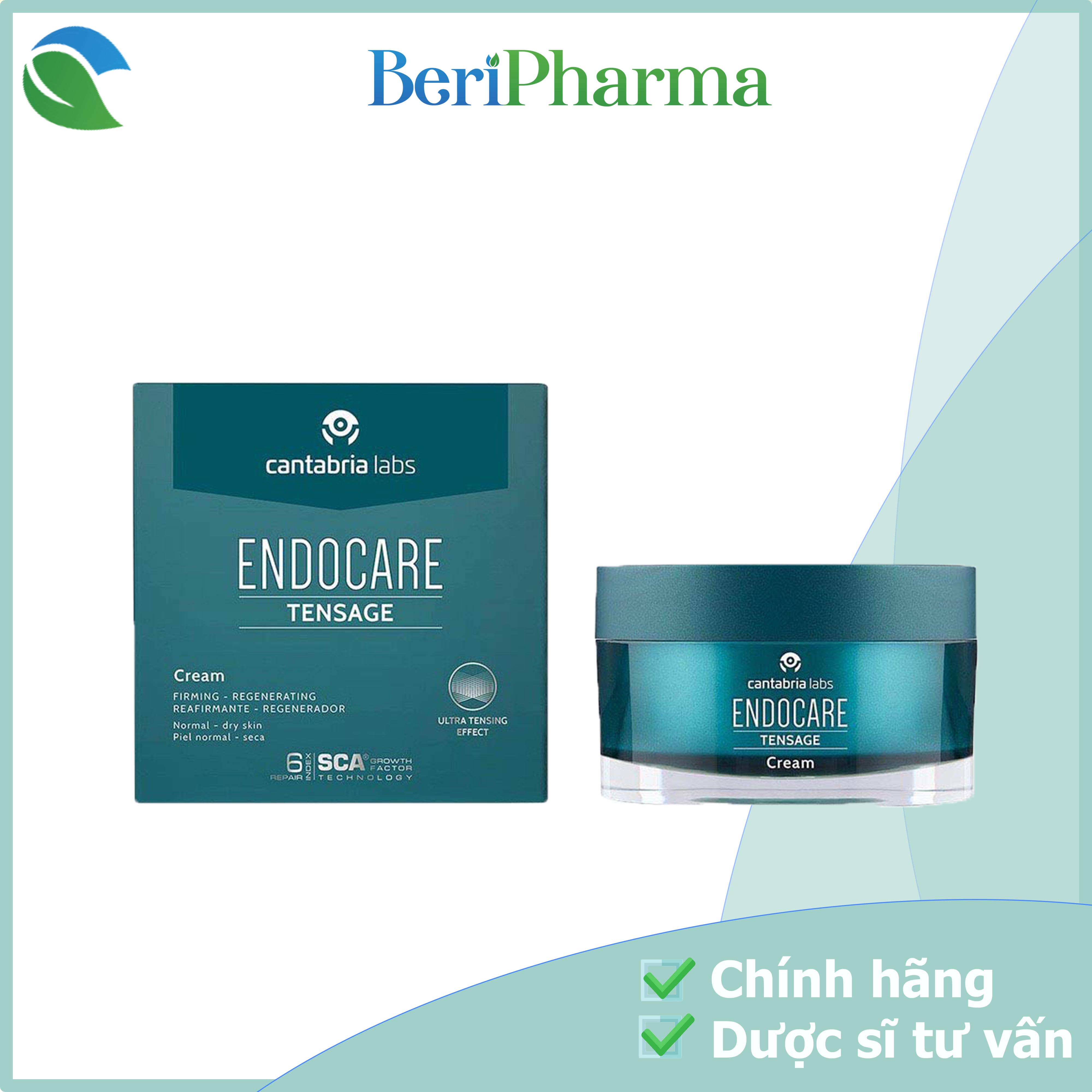 Kem phục hồi da hư tổn, làm mờ vết nhăn, làm đều mà da Endocare Tensage Cream 30ml