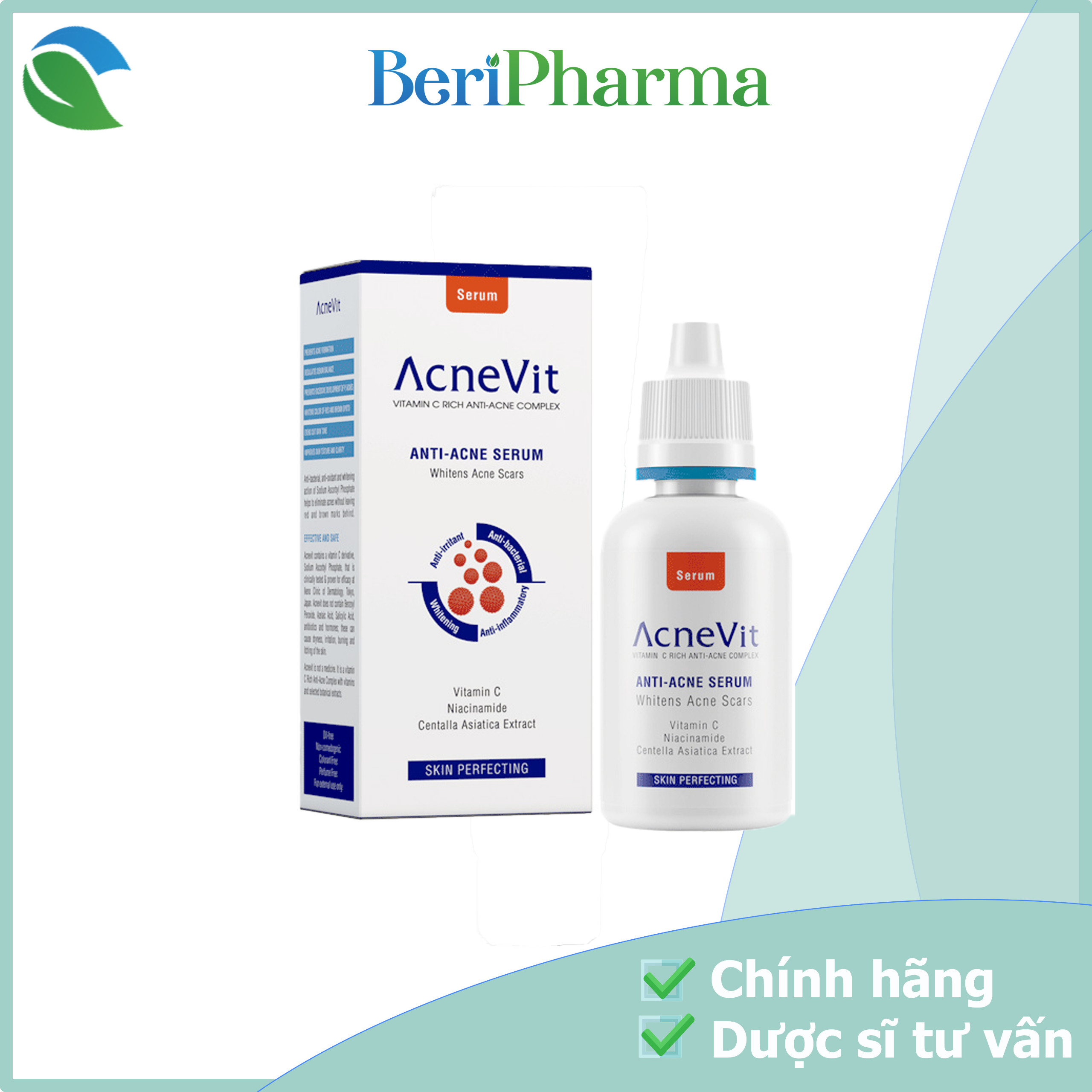 AcneVit Tinh Chất Dưỡng Sáng Da Và Ngừa Mụn Anti-Acne Serum 30ml
