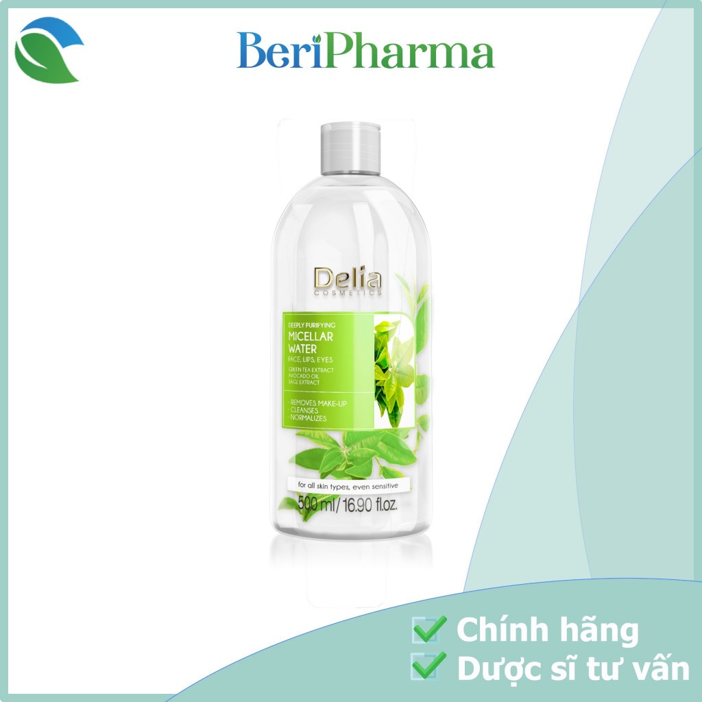 Delia Nước Tẩy Trang Làm Sạch Sâu & Cân Bằng Độ Ẩm Cho Da DEEPLY PURIFYING MICELLAR WATER 500ml