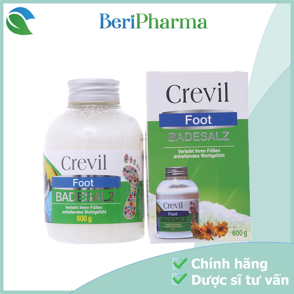 Crevil Muối Ngâm Chân Cho Người Bị Đau Nhức Xương Khớp, Mất Ngủ Foot Badesalz 600g