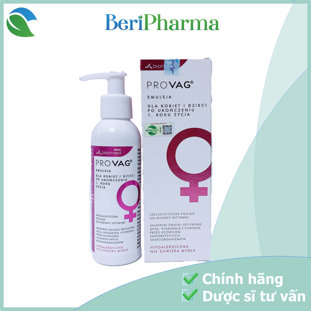 Provag Dung Dịch Vệ Sinh Giảm Viêm Phụ Khoa Emulsion 150ml