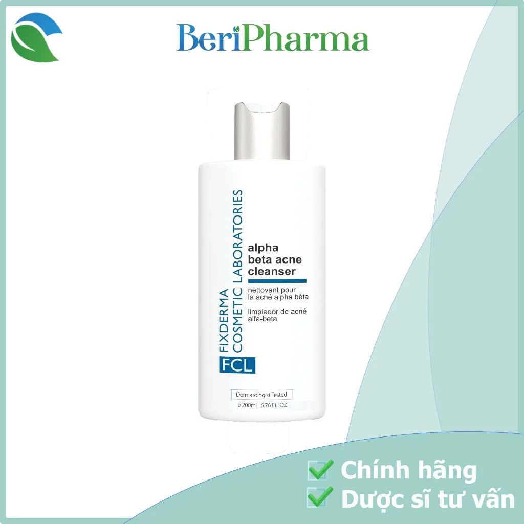 FCL Sữa Rửa Mặt Làm Sạch Bụi Bẩn, Giảm Mụn Phục Hồi Da Dành Cho Da Dầu Mụn Alpha Beta Acne Cleanser 200ml