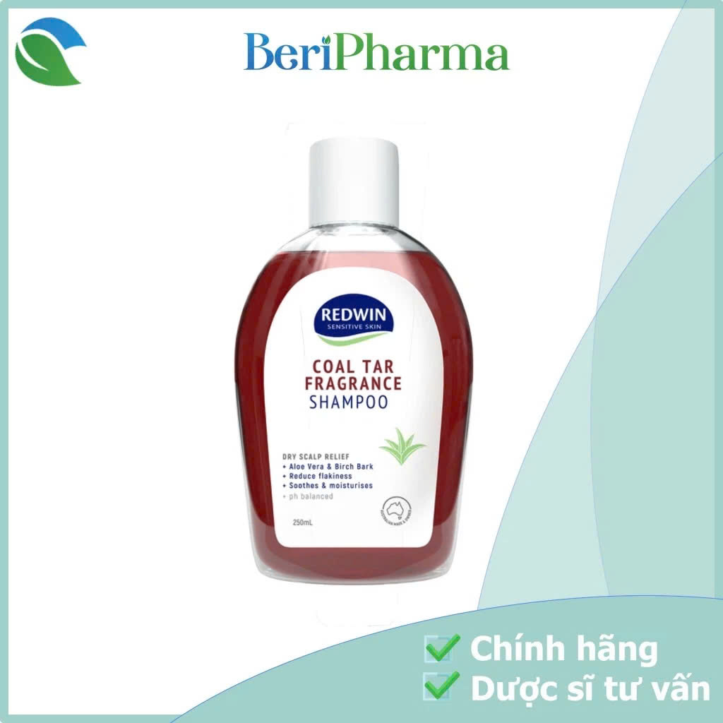 REDWIN Dầu Gội Dành Cho Da Đầu Tiết Bã - Kiểm Soát Bã Nhờn Coal Tar Fragrance Shampoo 250ml