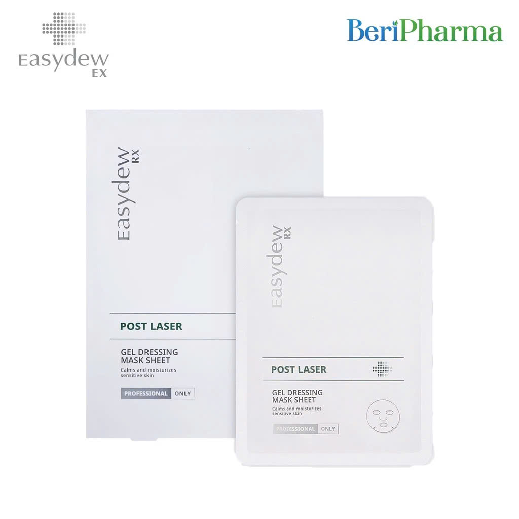 Easydew RX Mặt Nạ Phục Hồi Da Sau Laser Post Laser Gel Dessing Mask Sheet 38ml Hộp/ 5 Miếng.