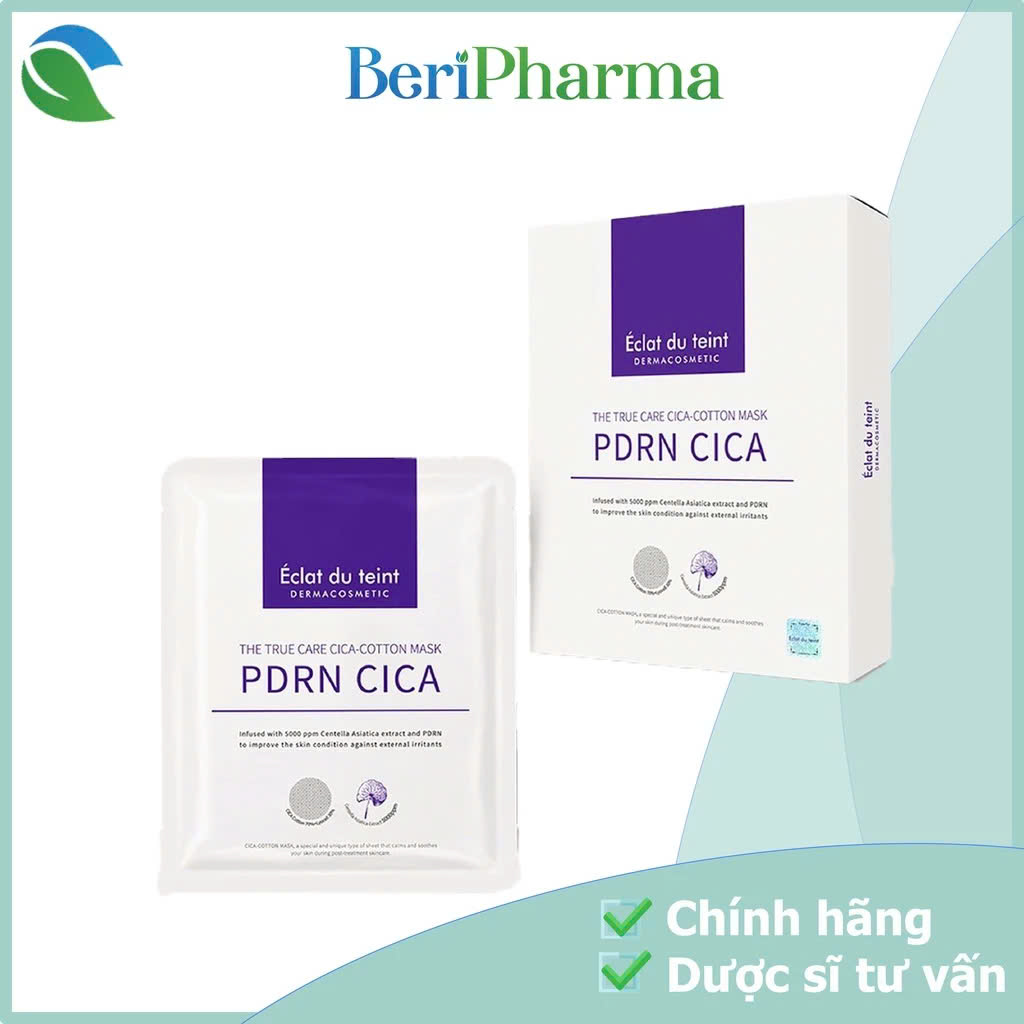 Éclat Du Teint Mặt Nạ Phục Hồi Làm Dịu Da PDRN Cica Hộp/5 Miếng
