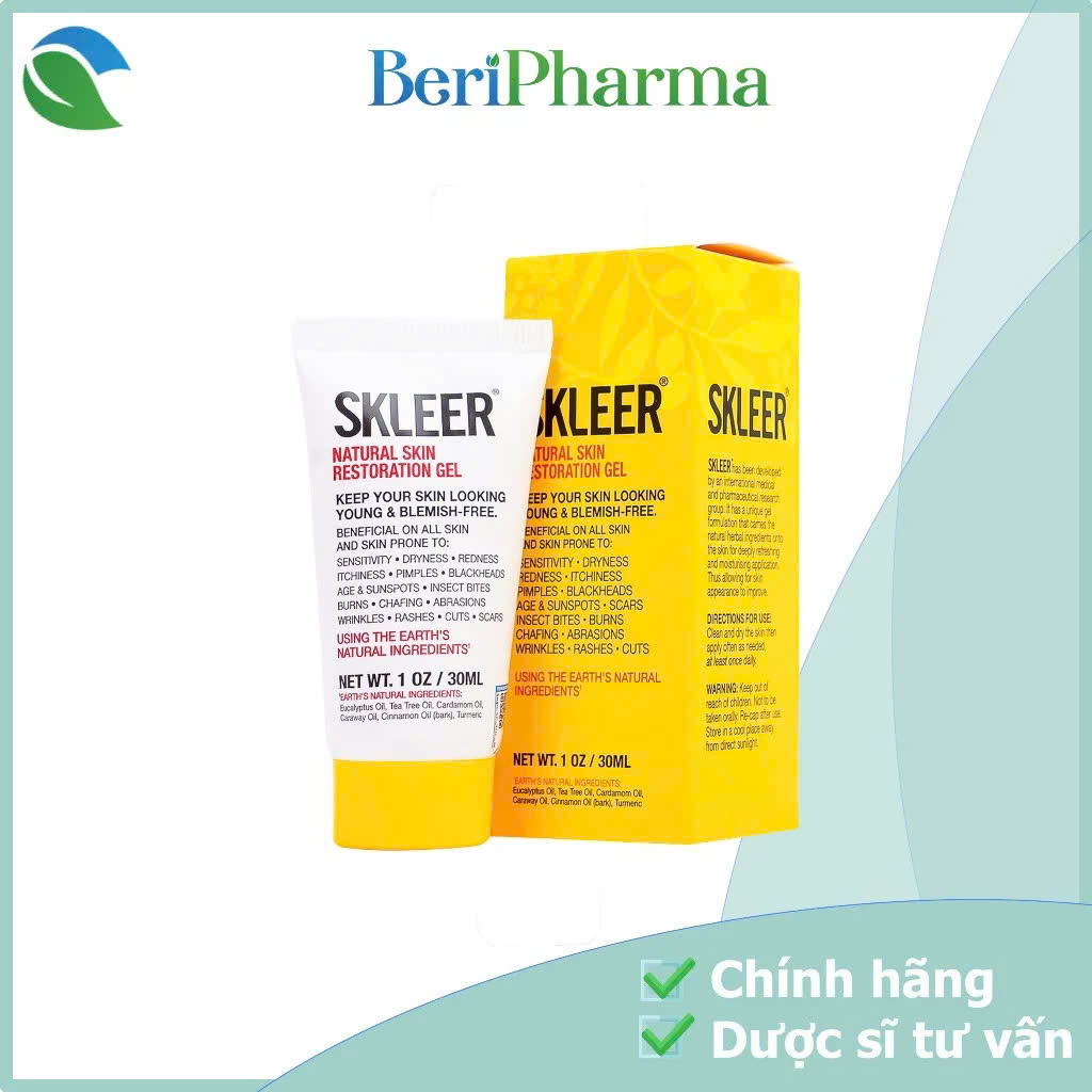 SKLEER Gel Dưỡng Ẩm Và Phục Hồi Da Natural Skin Restoration Gel 30ml