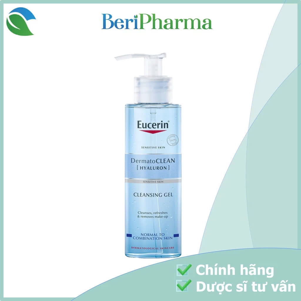 Eucerin Gel Rửa Mặt Dành Cho Da Nhạy Cảm Dermato Clean 200ml