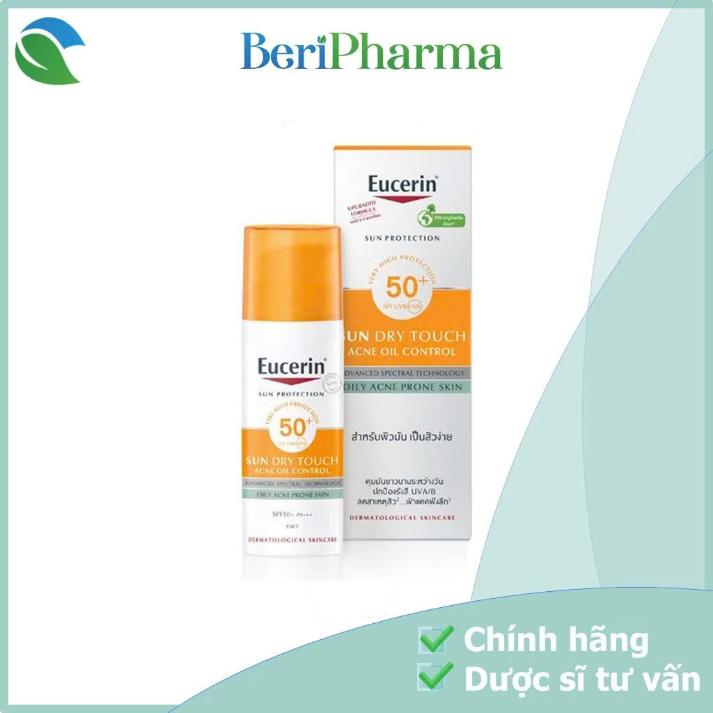 Eucerin Kem Chống Nắng Kiểm Soát Nhờn Sun Oil Dry Touch Control Face SPF50+ 50ml