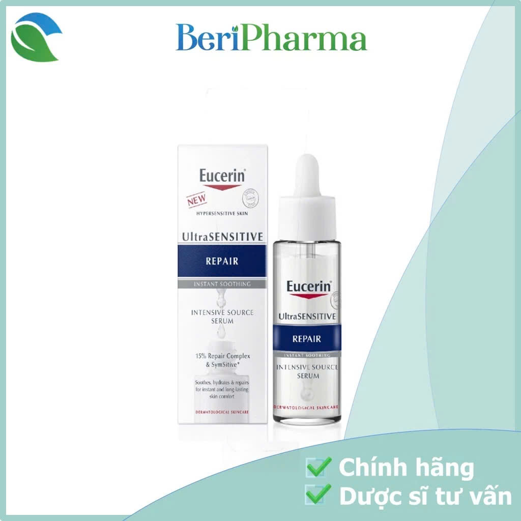 Eucerin Tinh Chất Phục Hồi & Tái Tạo Da Nhạy Cảm UltraSENSITIVE Repair Intensive Source Serum 30ml