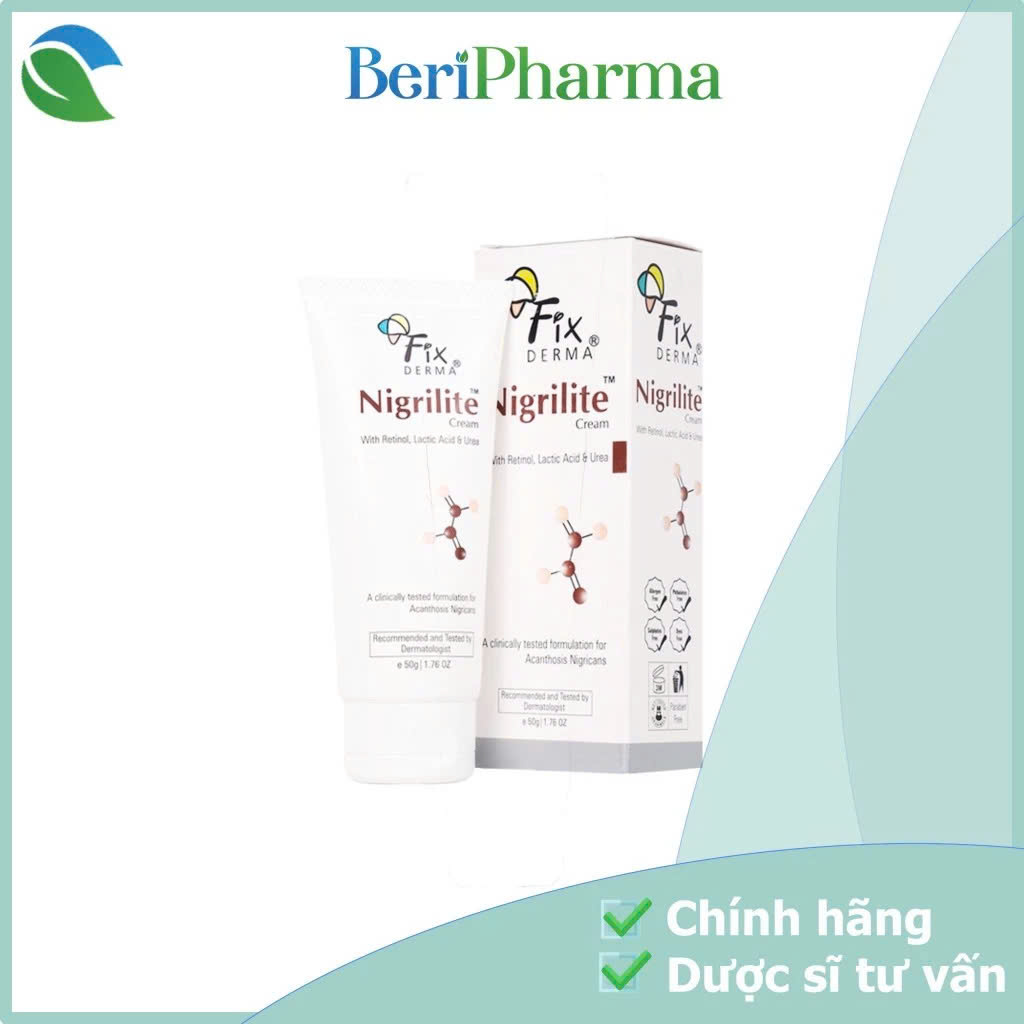 Fixderma Kem Dưỡng Làm Mờ Vết Thâm & Làm Sáng Các Mảng Da Sẫm Màu Trên Cơ Thể Nigrilite Cream 50g