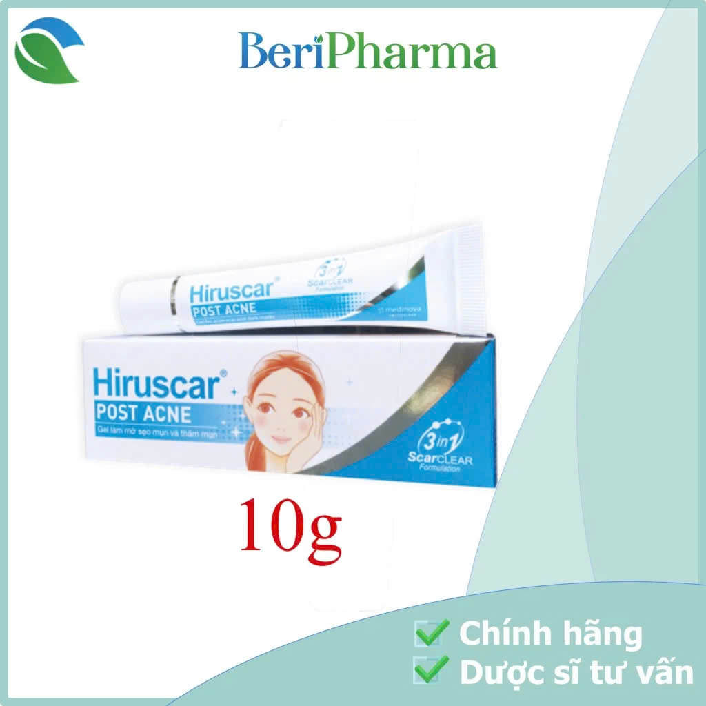 Hiruscar Gel Làm Mờ Sẹo Mụn Và Thâm Mụn Post Acne 10G
