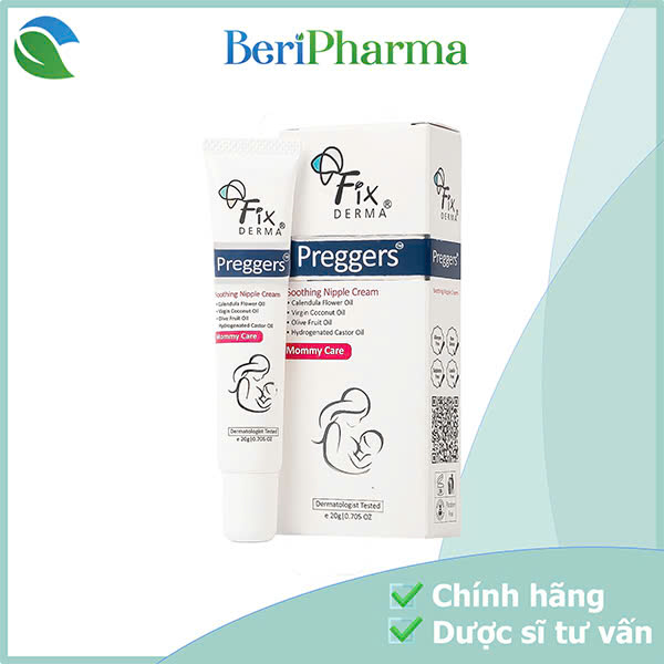 FIXDERMA Kem Hỗ Trợ Dưỡng Ẩm Ti Cho Mẹ Fixderma Preggers Soothing Nipple Cream 20g