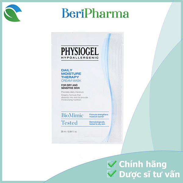 PHYSIOGEL Mặt Nạ Dưỡng Ẩm Physiogel Daily Moisture Therapy Cream Mask 28ml (Miếng)