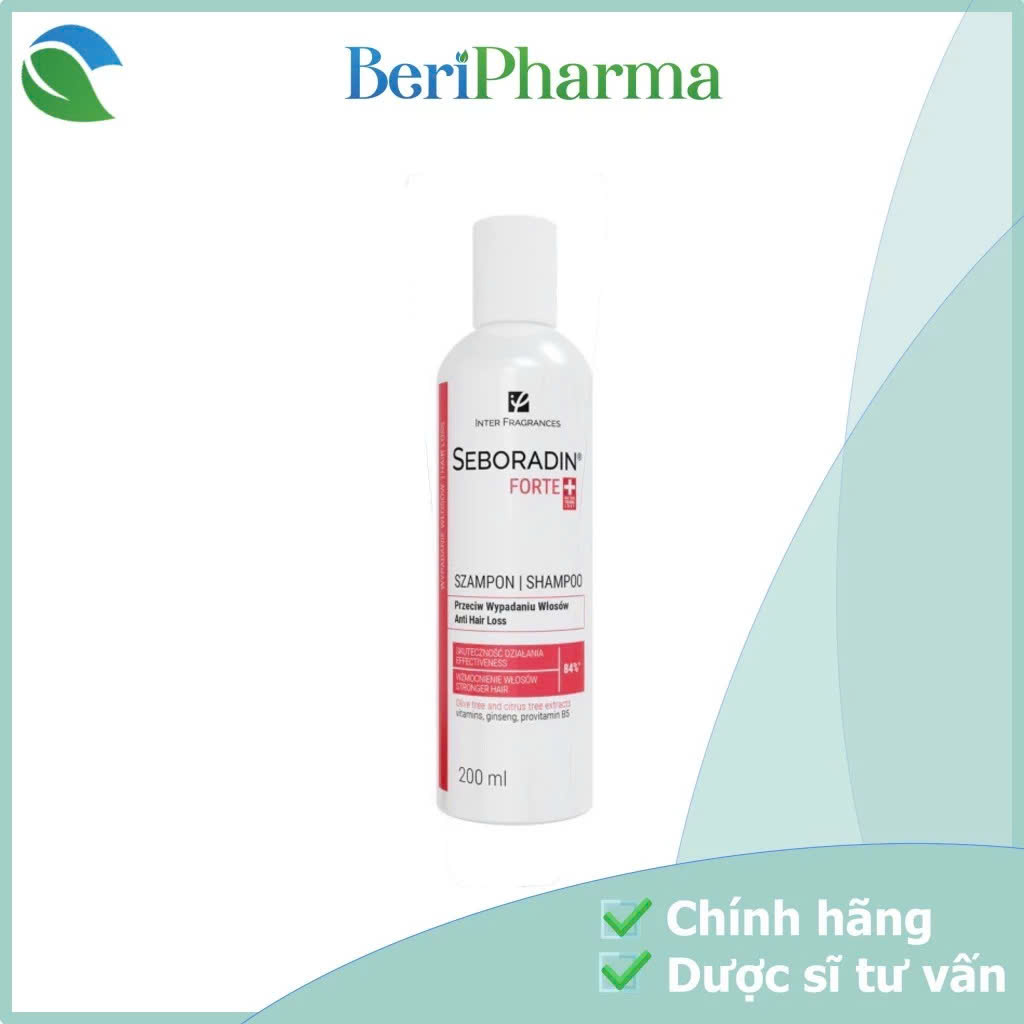 Seboradin Dầu Gội Ngăn Ngừa Rụng Tóc & Hỗ Trợ Mọc Tóc FORTE Shampoo - Chai 200ml