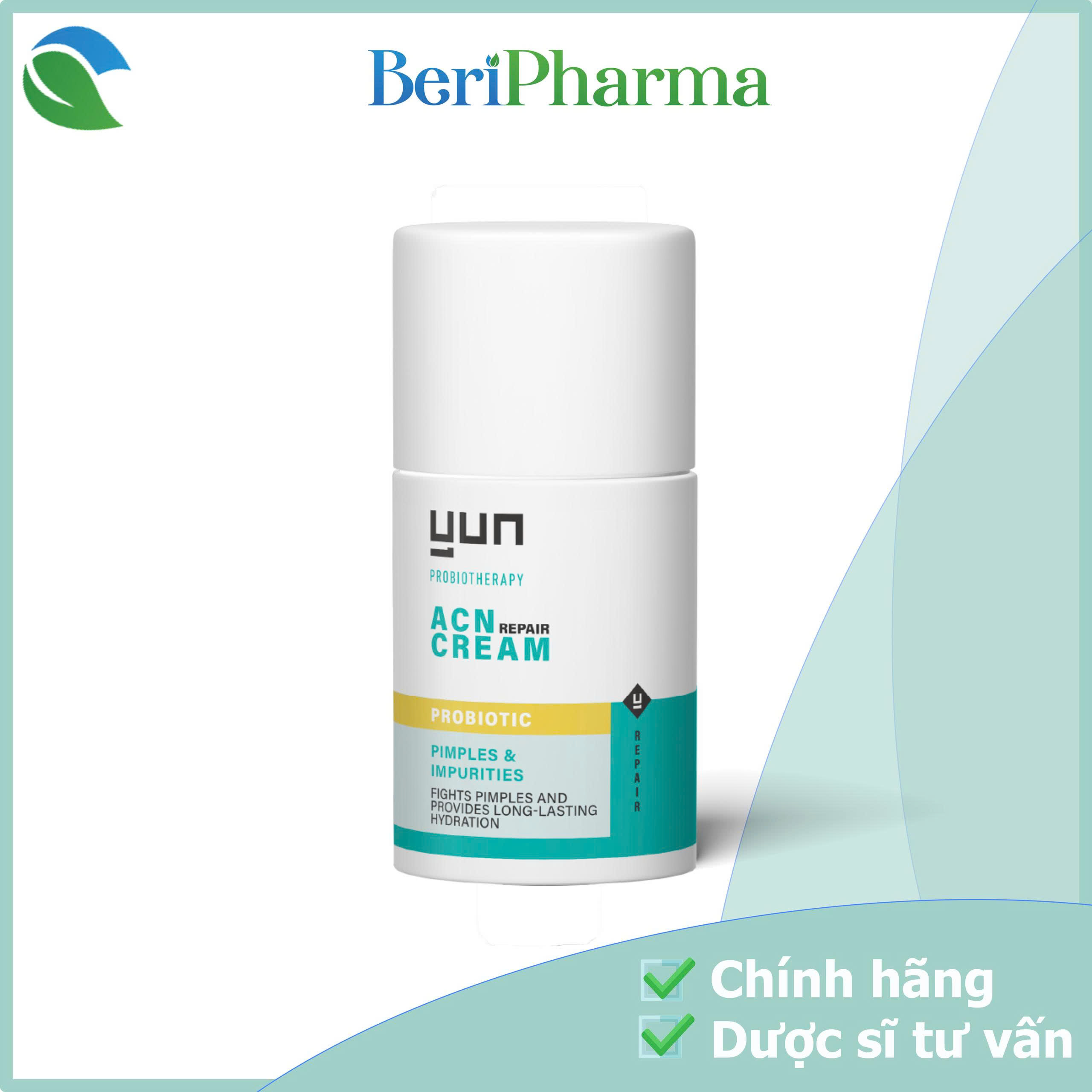 YUN Probiotherapy Kem Dưỡng Phục Hồi Và Cân Bằng Hệ Vi Sinh Cho Da Mụn ACN Probiotic Repair Cream 50ml