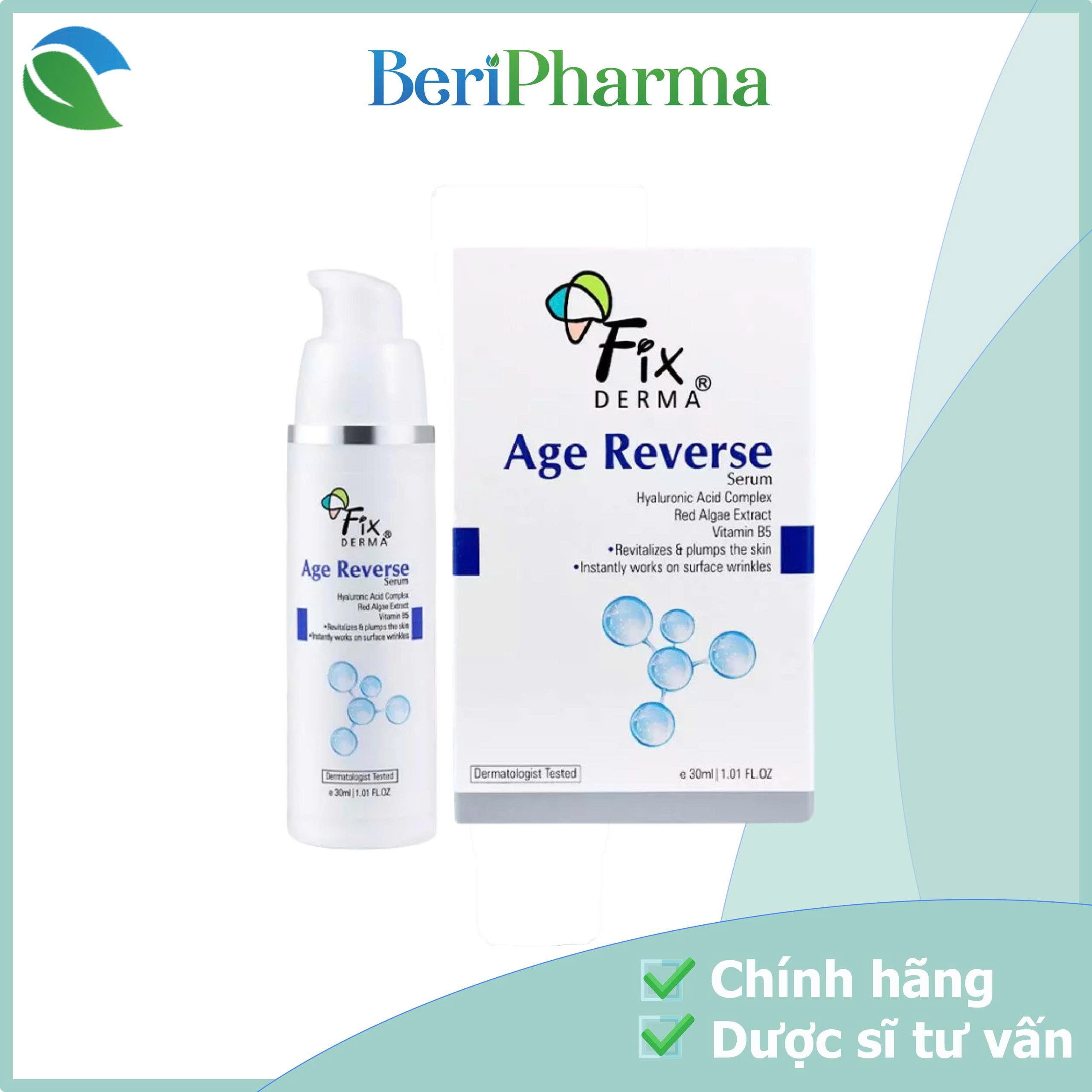 Fixderma Tinh Chất Hỗ Trợ Cải Thiện Nếp Nhăn Cho Da Age Reverse Serum 30ml
