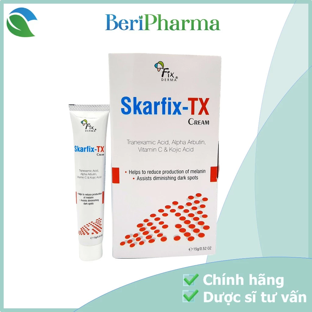 Fixderma Kem Dưỡng Hỗ Trợ Mờ Thâm Nám, Tàn Nhang Skarfix TX Cream 15g