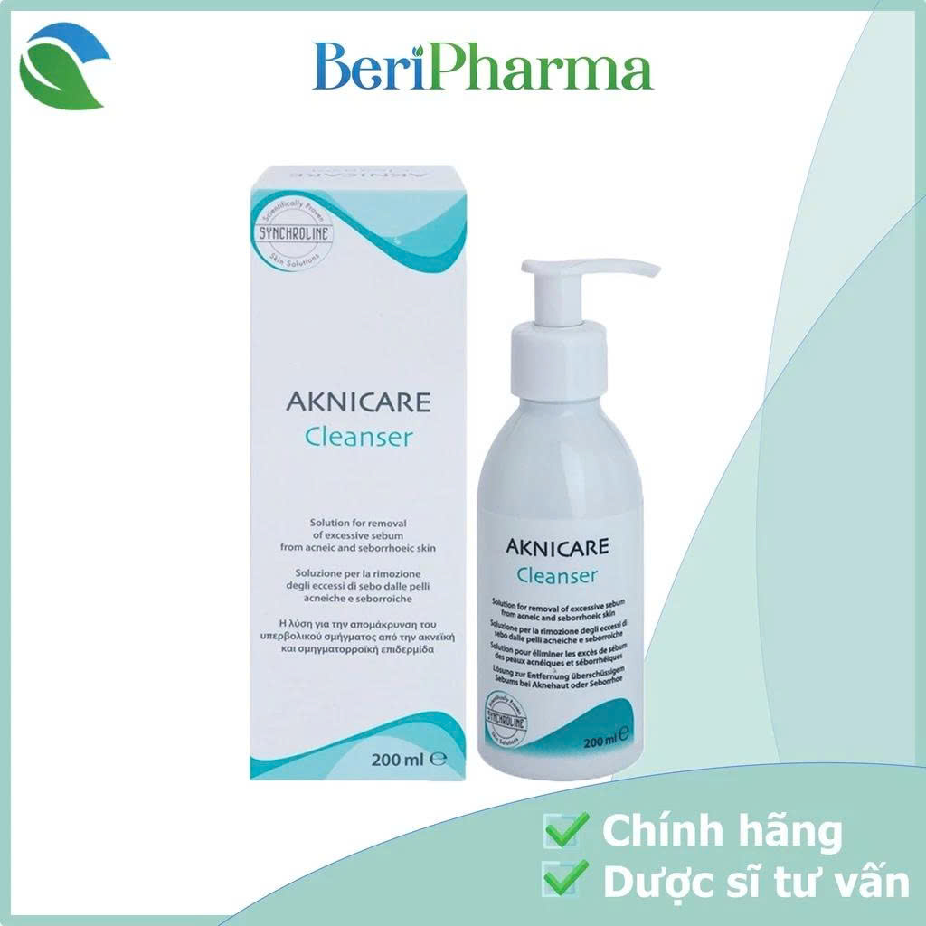 Aknicare Gel Rửa Mặt Cho Da Dầu Mụn Cleanser 200ml