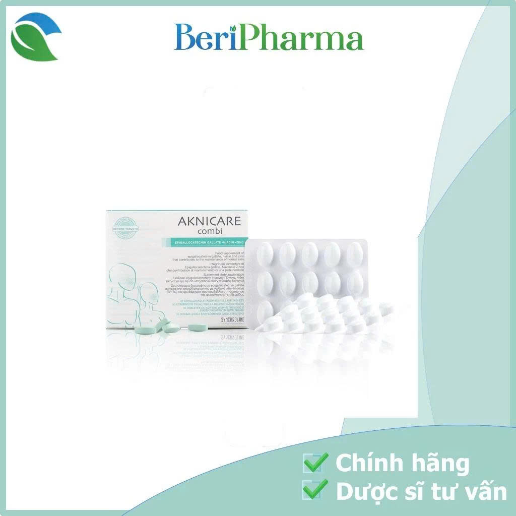 Aknicare Viên Uống Hổ Trợ Giảm Và Ngăn Ngừa Mụn - Aknicare Combi ( Hộp 30 Viên )