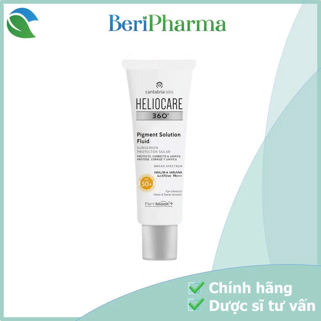 Heliocare Kem Chống Nắng Ngăn Ngừa & Kiểm Soát Tăng Sắc Tố, Đốm Nâu Pigment Solution Fluid SPF 50+ 50ml