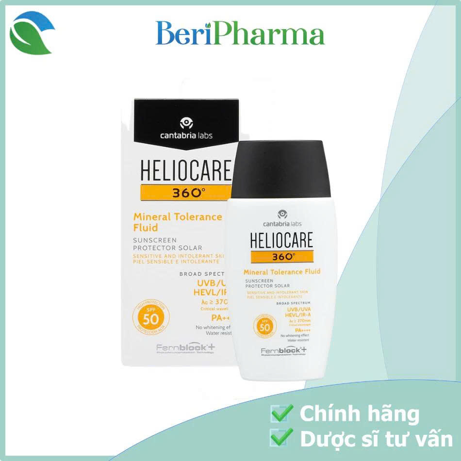 Heliocare Kem Chống Nắng Dành Cho Da Nhạy Cảm Mineral Tolerance Fluid 50ml