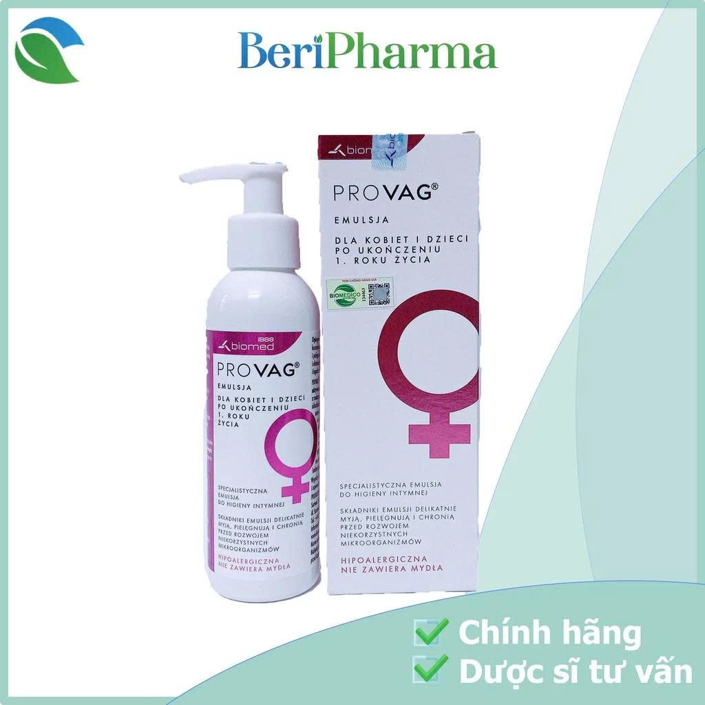 Provag Dung Dịch Vệ Sinh Giảm Viêm Phụ Khoa Emulsion 150ml