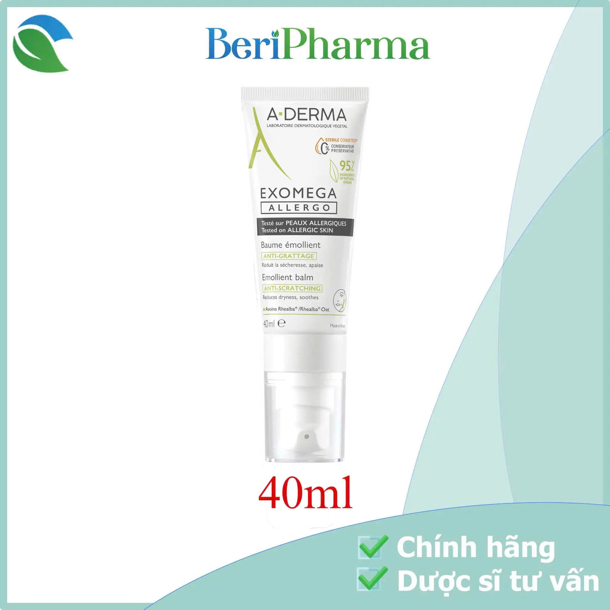 A-Derma Kem Dưỡng Ẩm Dành Cho Da Khô Exomega Allergo Emollient Balm