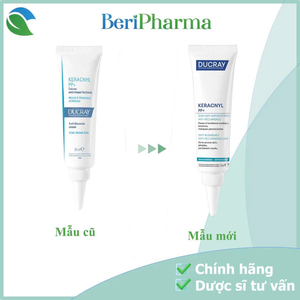 Ducray Kem Dưỡng Giảm Mụn Viêm, Mờ Vết Thâm Keracnyl PP+ Anti-Blemishes Anti-Recurrence Care 30ml