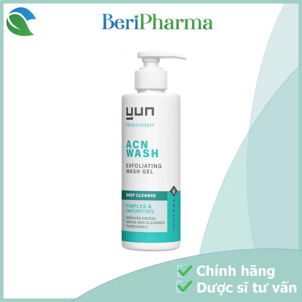 YUN Probiotherapy Gel Rửa Mặt Dành Cho Da Dầu Mụn ACN Deep Exfoliating Wash 150ml