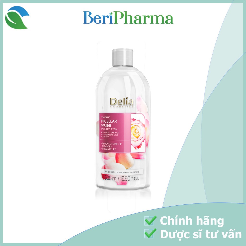 Delia Nước Tẩy Trang Làm Sạch & Dịu Da SOOTHING MICELLAR WATER 500ml