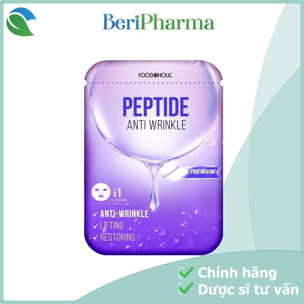 Foodaholic Mặt Nạ Trẻ Hóa, Giảm Nhăn Peptide Anti Wrinkle Mask 23ml/ Miếng