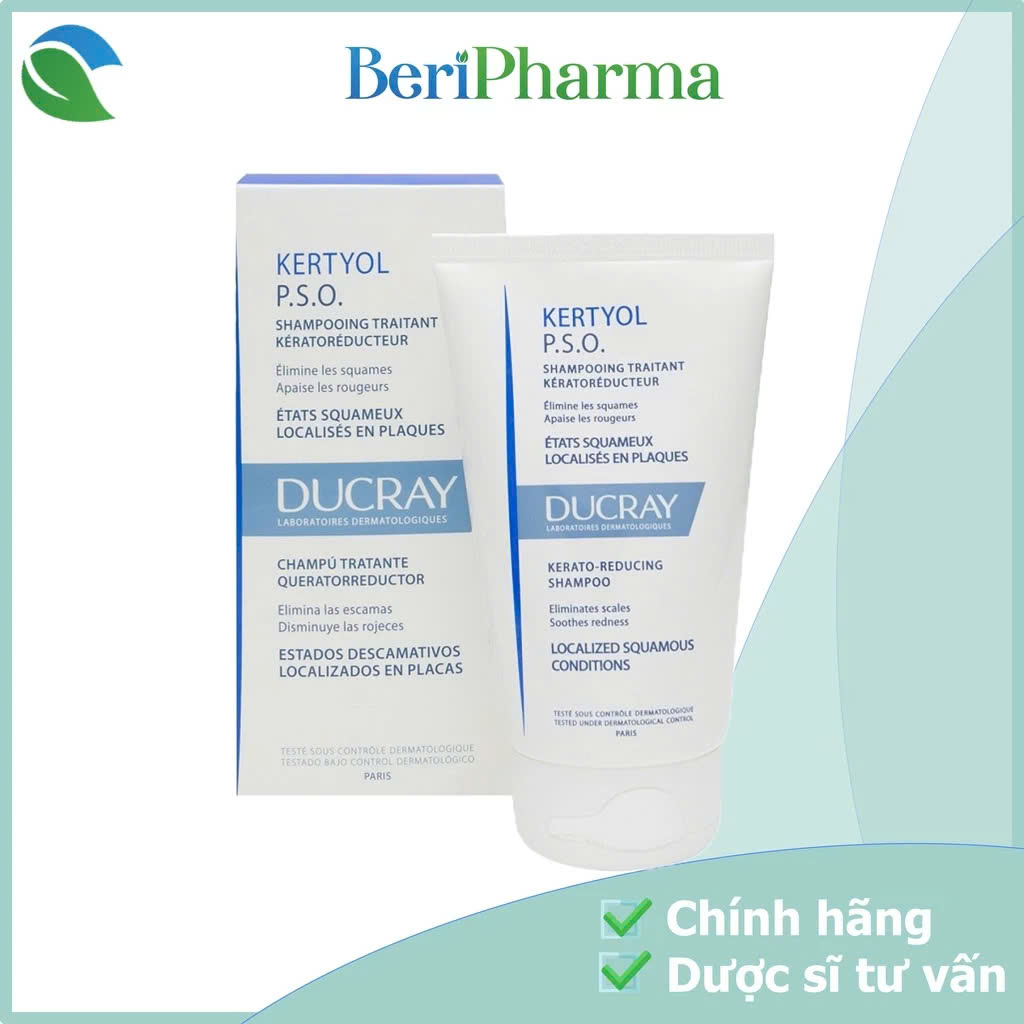 Ducray Dầu Gội Giảm Gàu Mảng Kertyol Pso 125ml