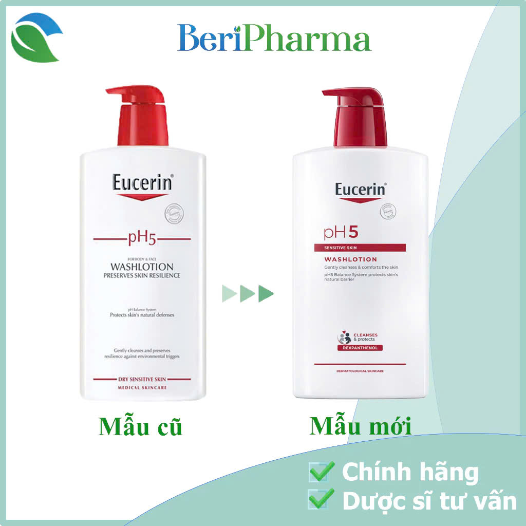 Eucerin Sữa Tắm Và Rửa Mặt Dành Cho Da Nhạy Cảm Ph5 1000ml