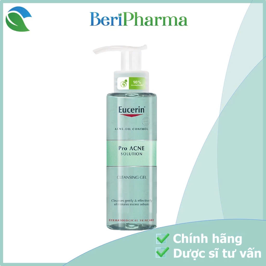 Eucerin Proacne Cleasing Gel - Gel Rửa Mặt Dành Cho Da Nhờn Mụn 200ml