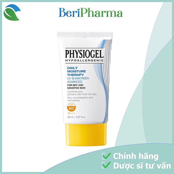 PHYSIOGEL Kem Chống Nắng Dưỡng Ẩm Physiogel Daily Moisture Therapy UV Suncreen Advanced SPF 50+/PA++++ 30ml