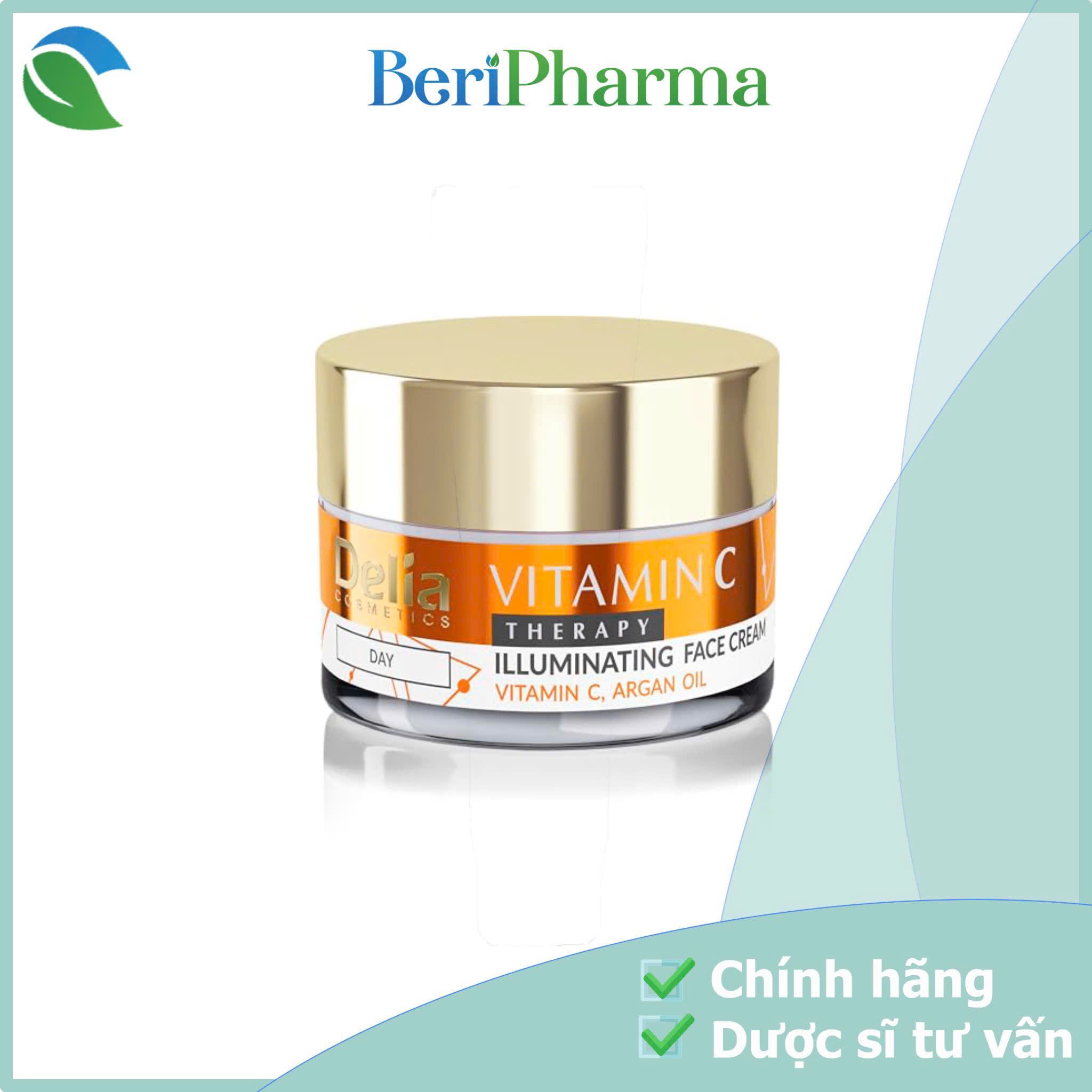 DELIA Kem Hỗ Trợ Dưỡng Sáng Da, Giảm Thâm Nám Vitamin C Therapy Illuminating Face Cream Day 50ml