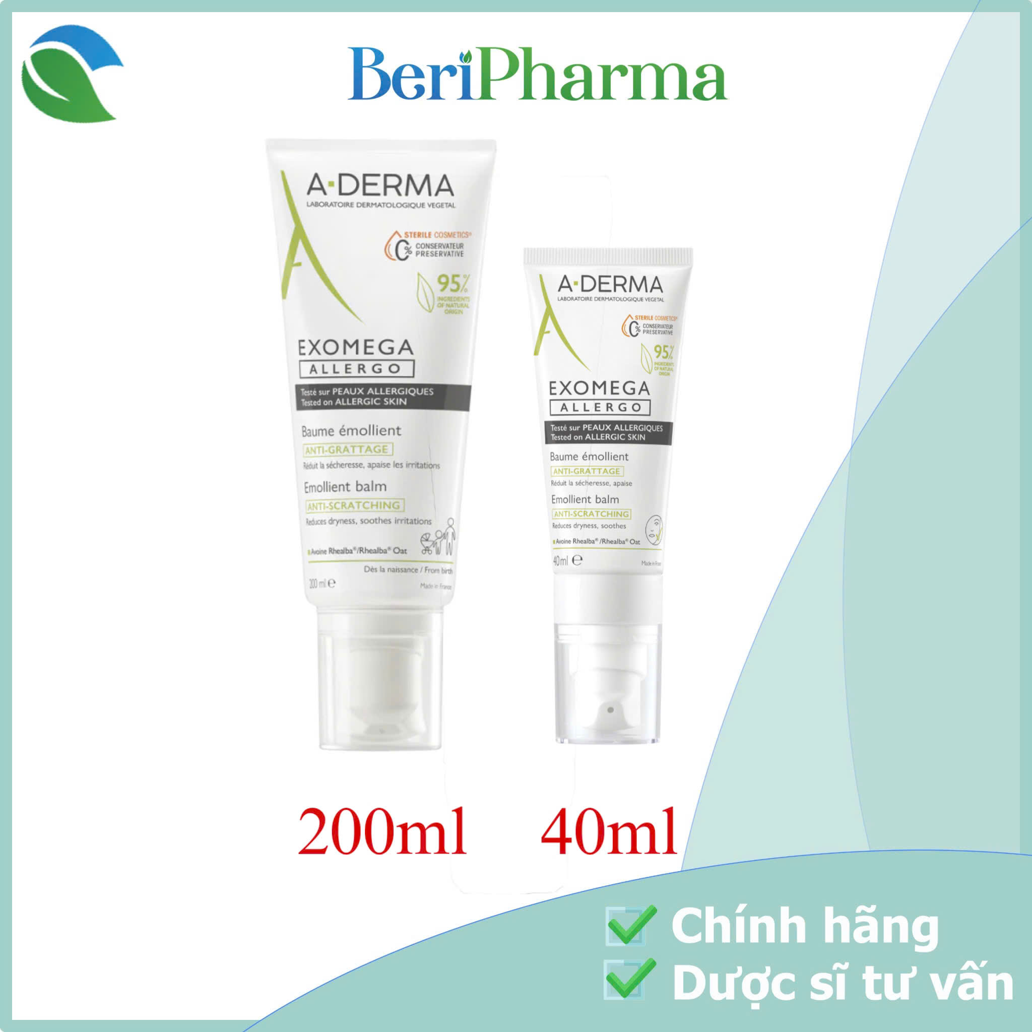 A-Derma Kem Dưỡng Ẩm Dành Cho Da Khô Exomega Allergo Emollient Balm